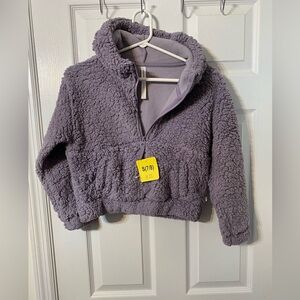 Cozy Purple Kids Fleece Pullover size 7/8 NWT